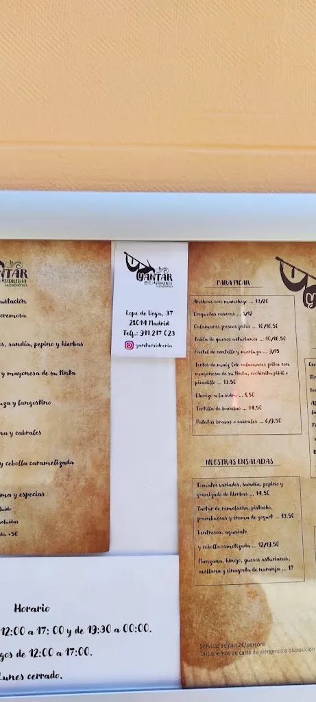 Menu_Lope de Vega_San Cristóbal de la Vega_image_1