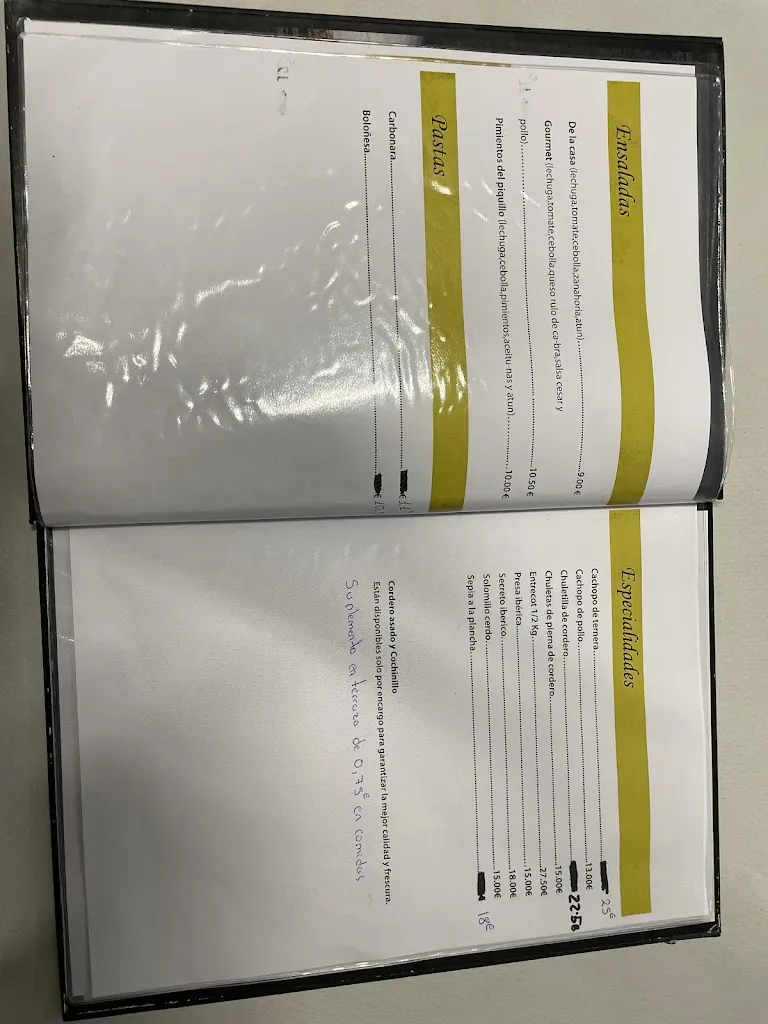 Menu_Bar Restaurante la Terraza_Santo Tomé del Puerto_image_3