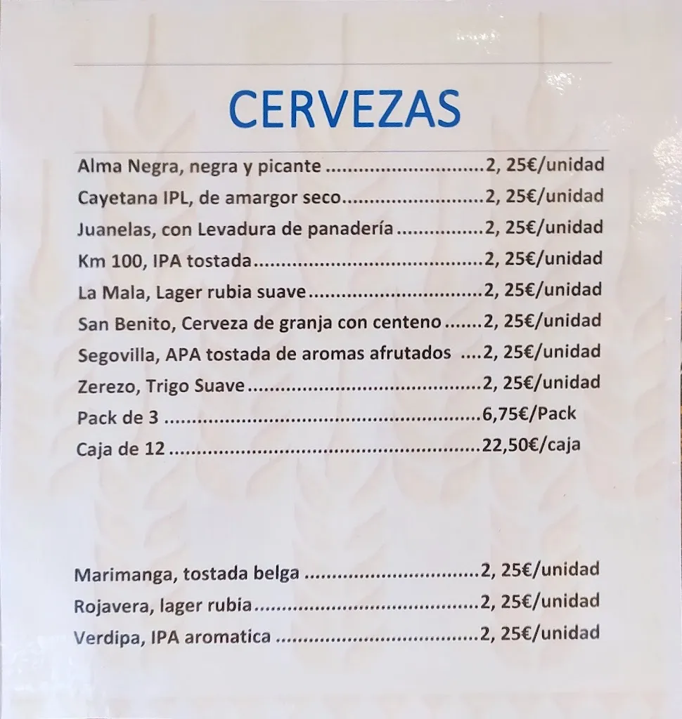 Menu_Panadería Juan Sanz_Santo Tomé del Puerto_image_1