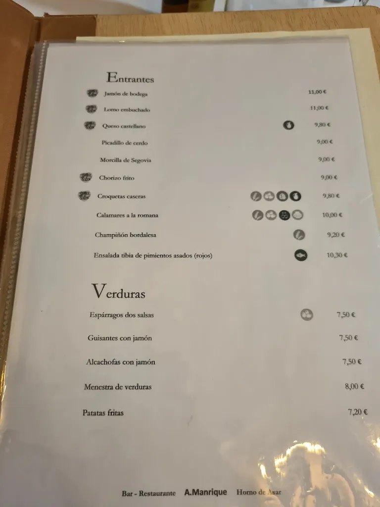 Menu_Bar-Restaurante Alejandro Manrique Horno de Asar._Sotosalbos_image_4