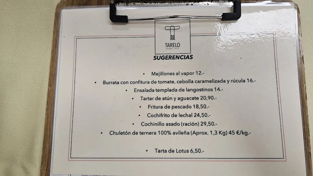 Menu_Bar Restaurante Tarelo_Sotillo_image_4