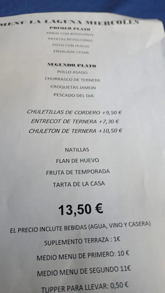 Menu_Cafetería Restaurante La Laguna_Sotillo_image_1