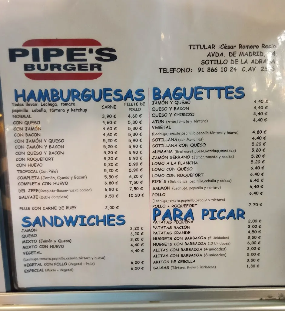 Menu_Burger Pipe's_Sotillo_image_3