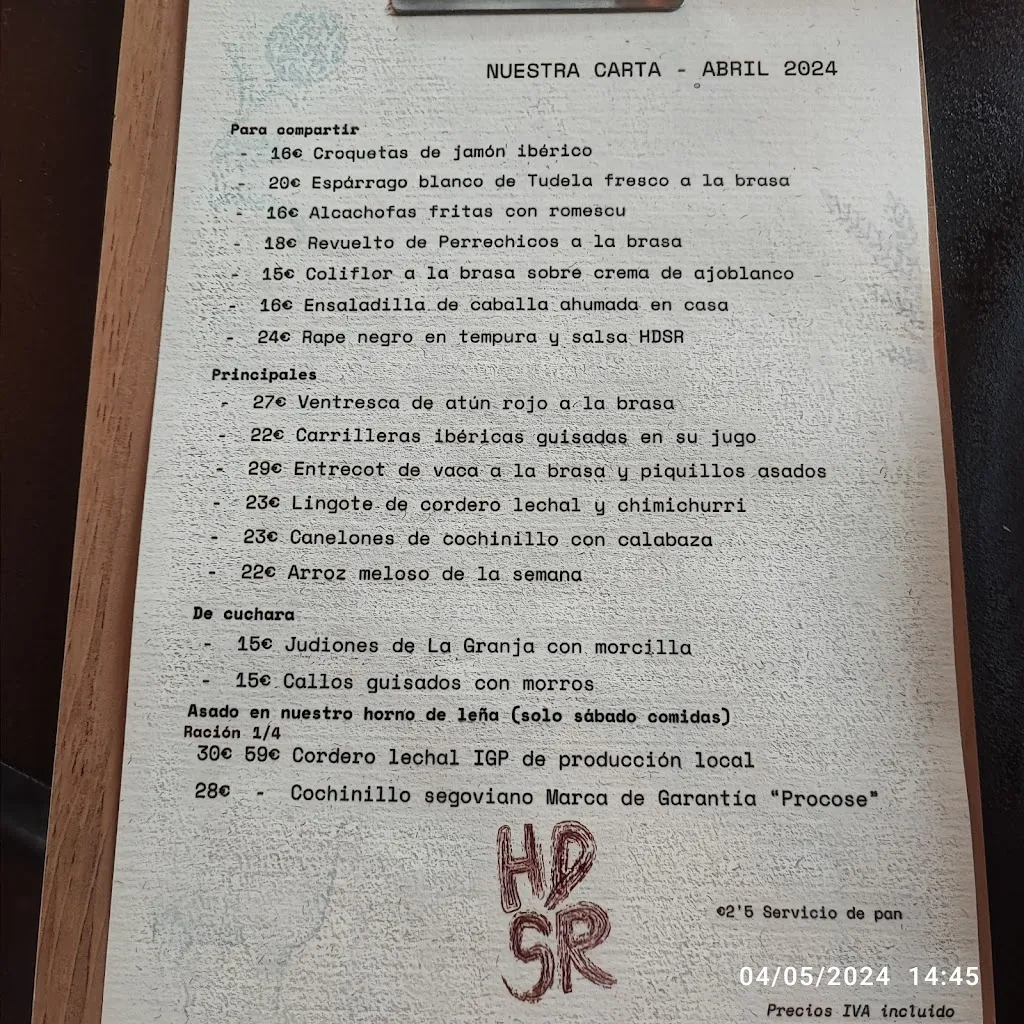 Menu_El Huerto de San Roque_Torrecaballeros_image_1