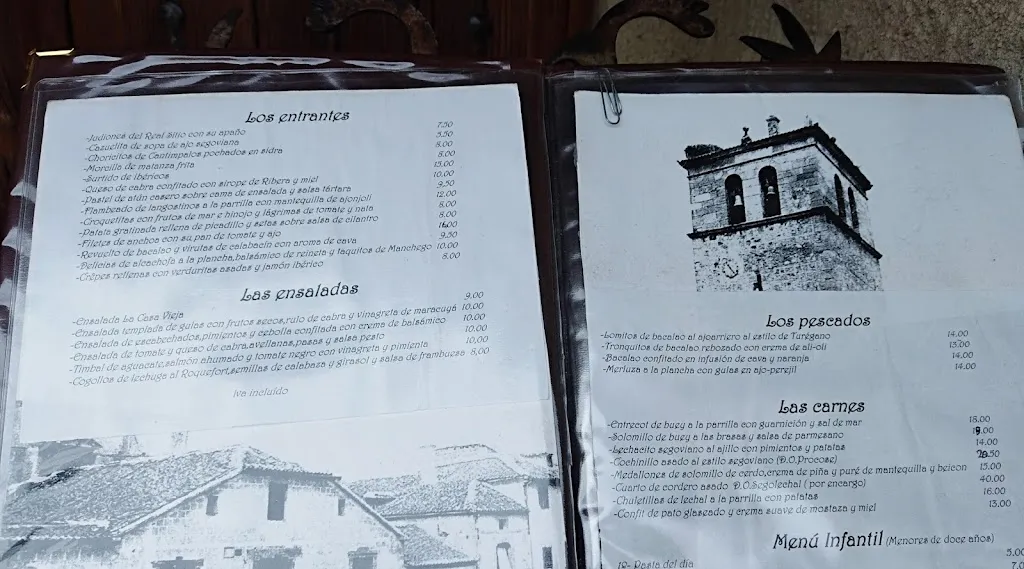 Menu_Hotel Rural-Restaurante La Casa Vieja_Turégano_image_1
