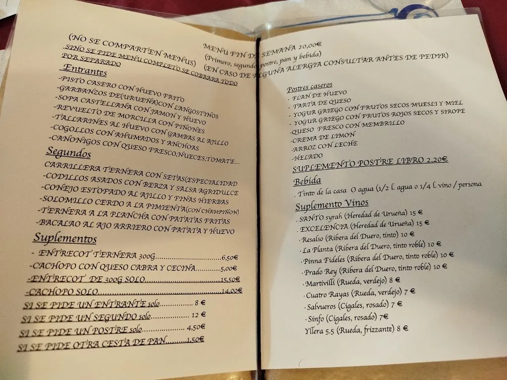 Menu_Mesón Villa de Urueña_Urueñas_image_1
