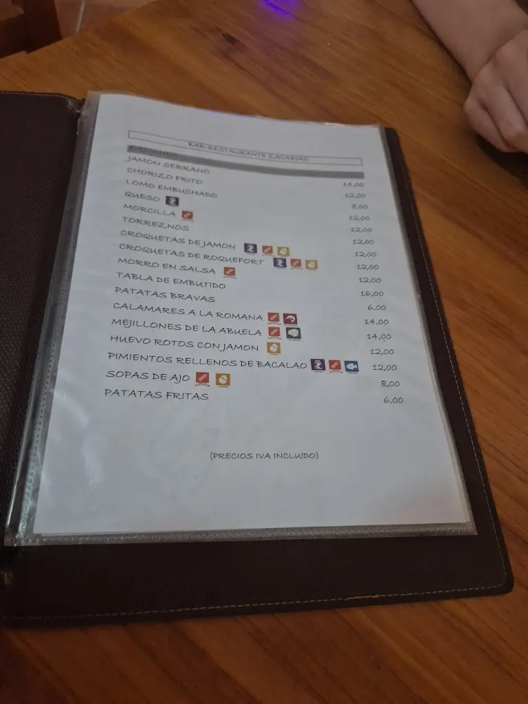 Menu_Bar Restaurante Zacarías_Valle de Tabladillo_image_2