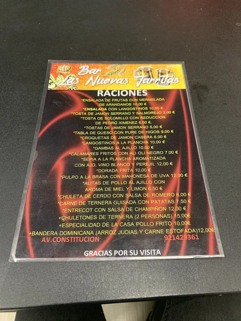 Menu_Bar restaurante Las Nuevas Jarritas_Ventosilla y Tejadilla_image_1