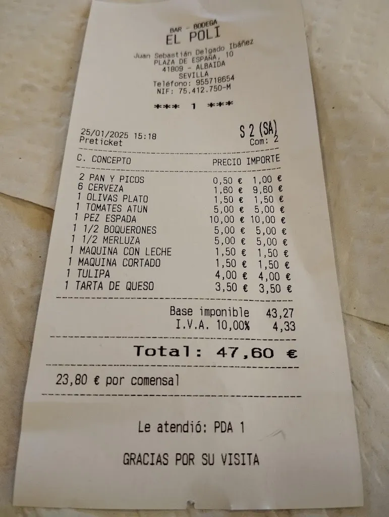 jesus Garcia_Bodega El Poli_Albaida del Aljarafe_review