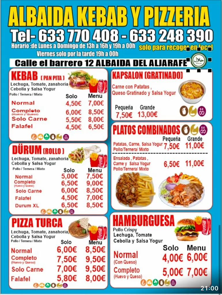 Menu_ALBAIDA DONER KEBAB_Albaida del Aljarafe_image_1