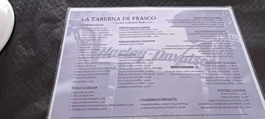Menu_La Taberna de Frasco_Aguadulce_image_4