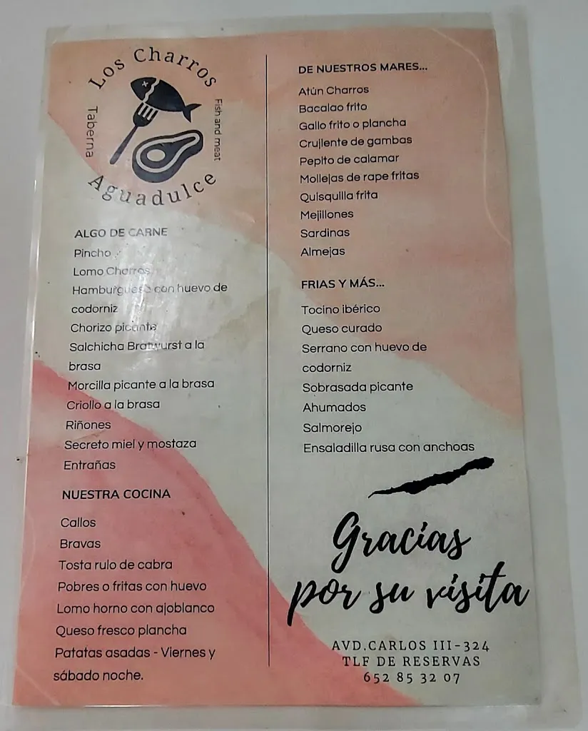 Menu_Taberna Los Charros_Aguadulce_image_1
