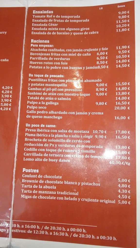 Menu_La Cava Vinatería Aguadulce_Aguadulce_image_1