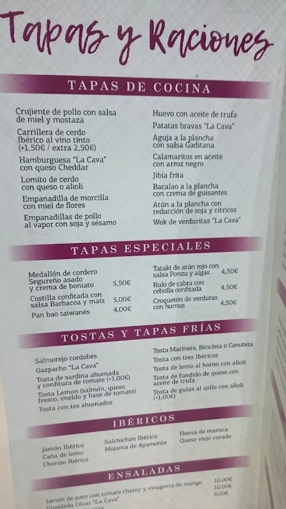 Menu_La Cava Vinatería Aguadulce_Aguadulce_image_2