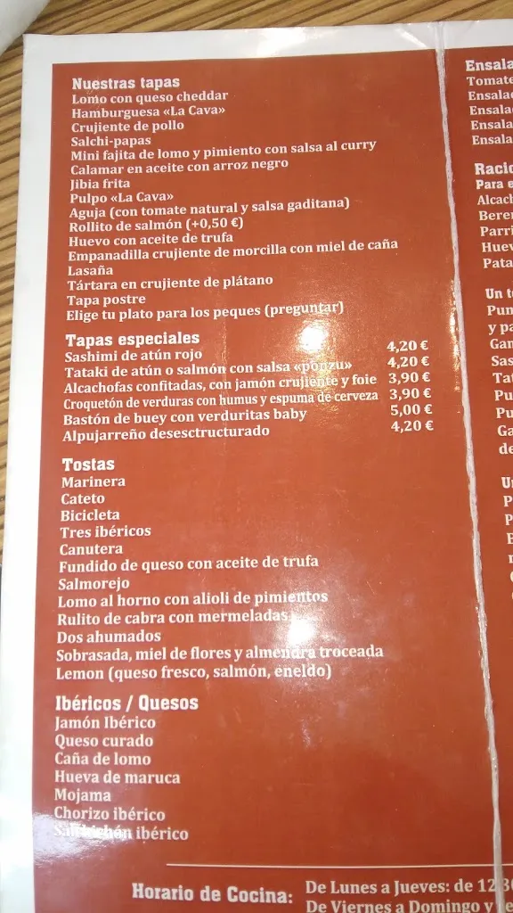 Menu_La Cava Vinatería Aguadulce_Aguadulce_image_3