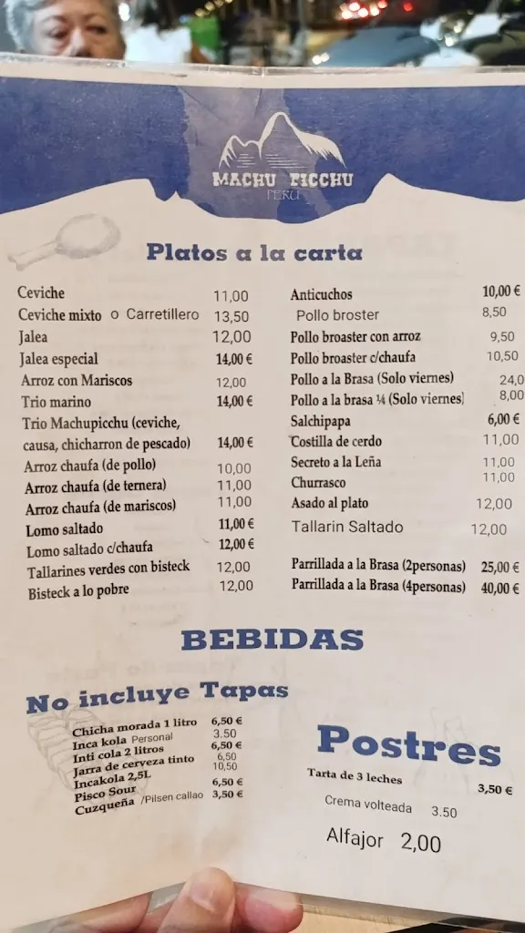 Menu_Restaurante Machu Picchu_Aguadulce_image_1