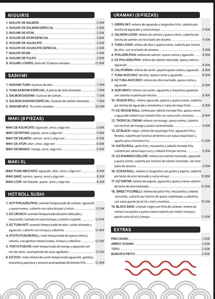Menu_KZ Sushi - Asian Fusion_Aguadulce_image_2