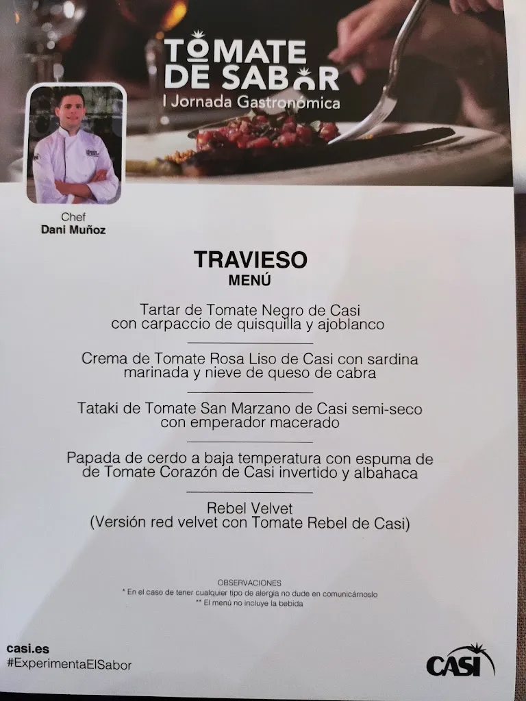 Menu_Travieso Restaurante Dani Muñoz_Almería_immagine_2