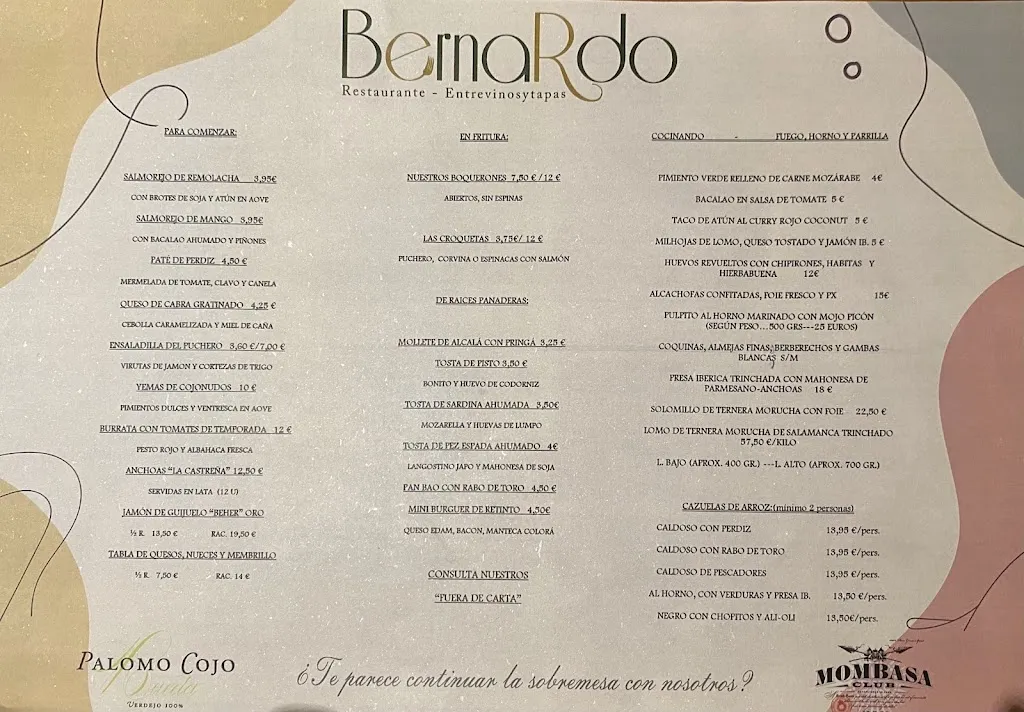 Menu_Restaurante El rincón de Bernardo_Alcalá de Guadaira_immagine_2