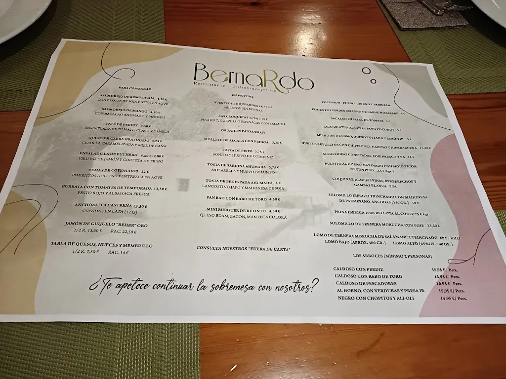Menu_Restaurante El rincón de Bernardo_Alcalá de Guadaira_immagine_3