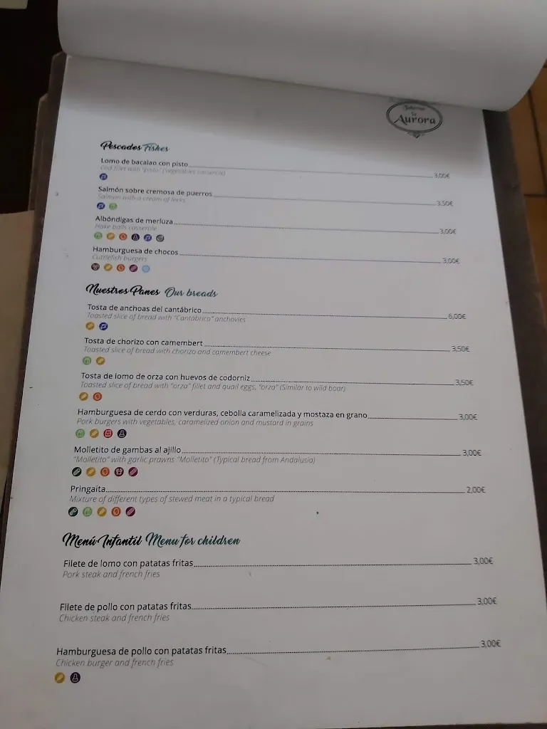 Menu_Taberna La Aurora_Alcalá de Guadaira_image_3