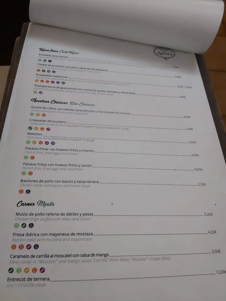 Menu_Taberna La Aurora_Alcalá de Guadaira_image_4