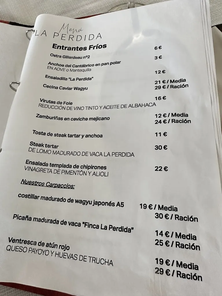 Menu_Asador La Perdida_Alcalá de Guadaira_image_1
