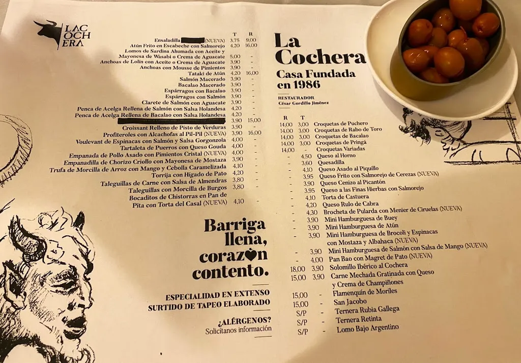 Menu_Bar La Cochera_Alcalá de Guadaira_image_1