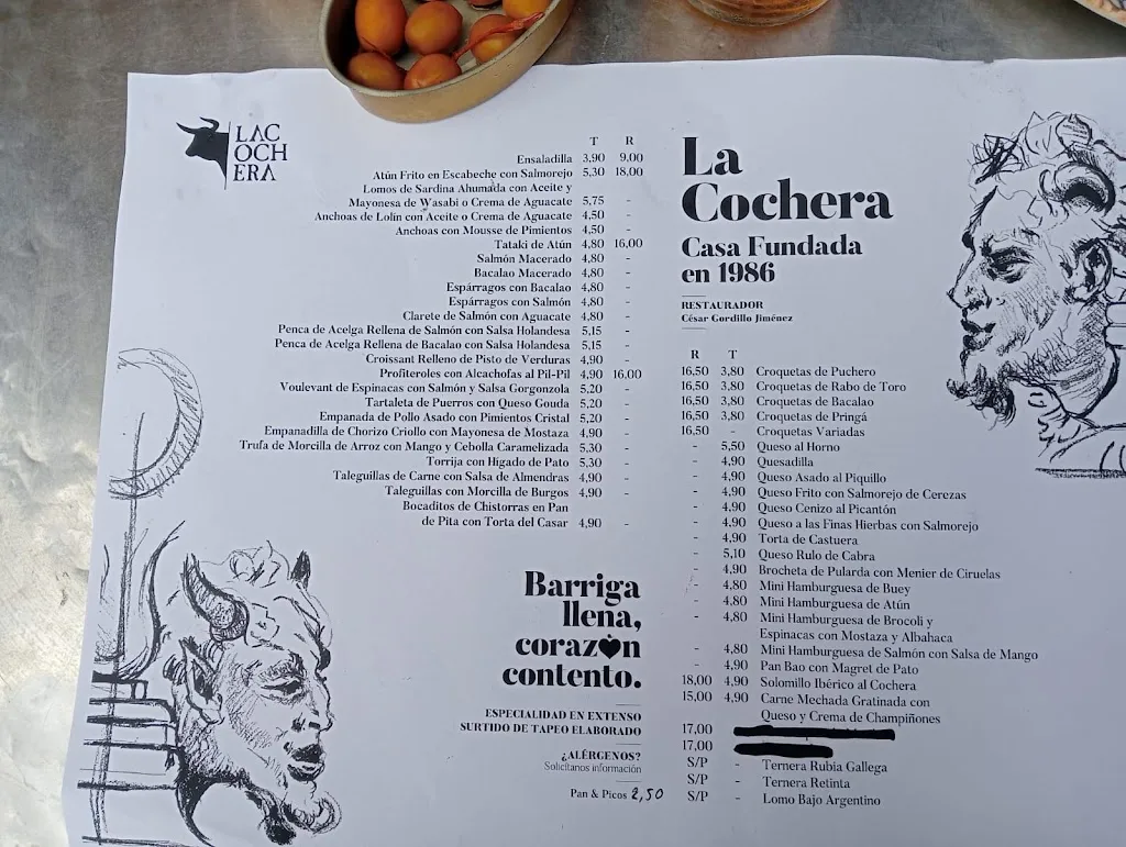 Menu_Bar La Cochera_Alcalá de Guadaira_image_2