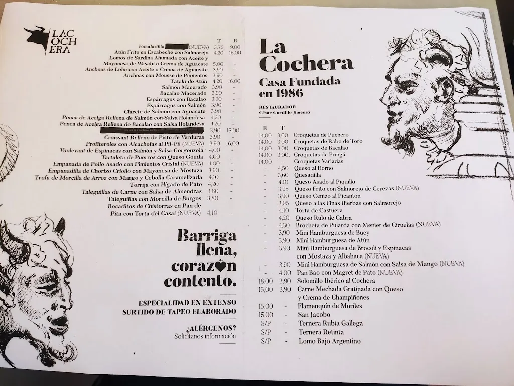 Menu_Bar La Cochera_Alcalá de Guadaira_image_4