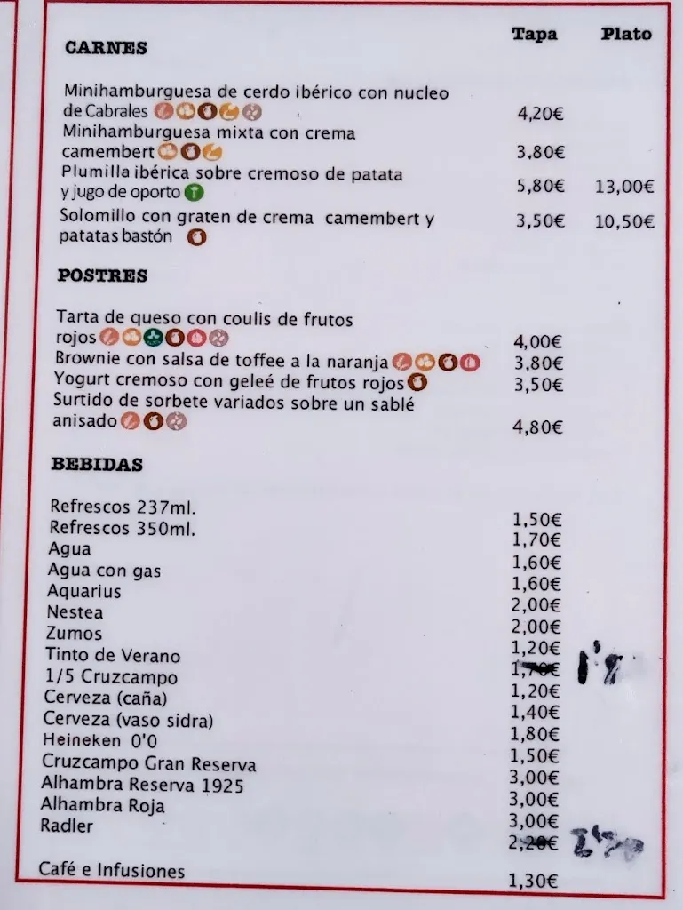 Menu_Bar La Cuestecilla_Alcalá de Guadaira_image_2