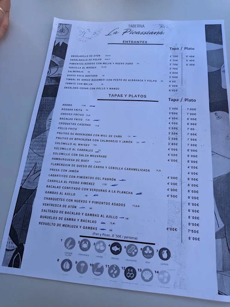 Menu_Taberna La Picassiana_Alcalá de Guadaira_image_2