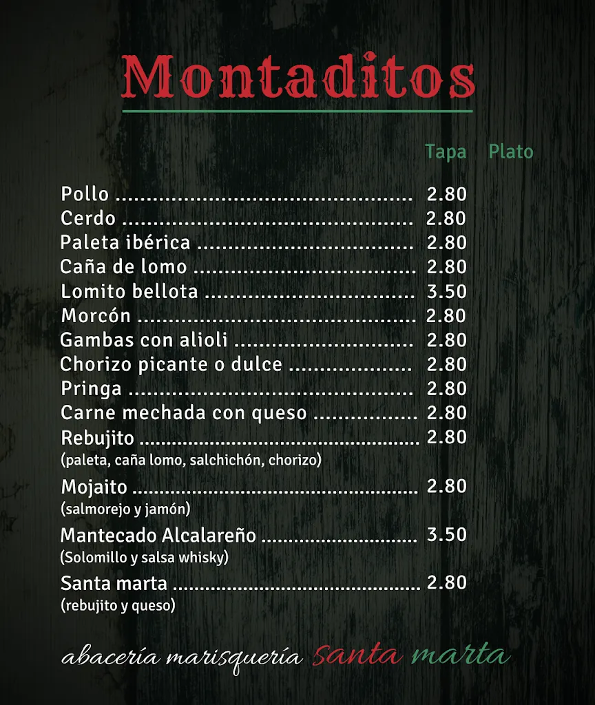 Menu_Abacería Marisquería Santa Marta_Alcalá de Guadaira_image_4