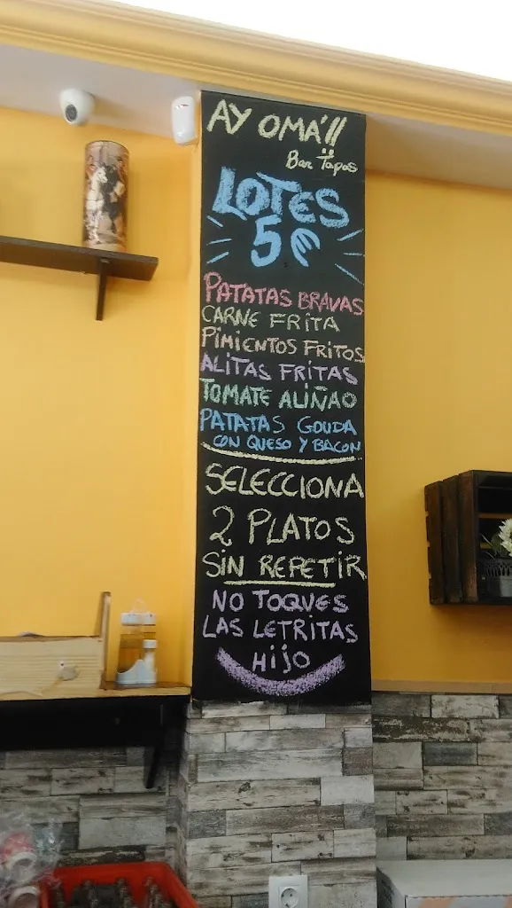 Menu_¡Ay oma'! Bar de Tapas_Alcalá de Guadaira_image_1