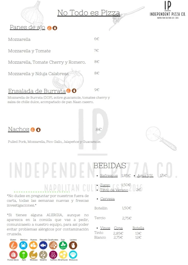 Menu_Independent Pizza Company_Alcalá de Guadaira_image_2