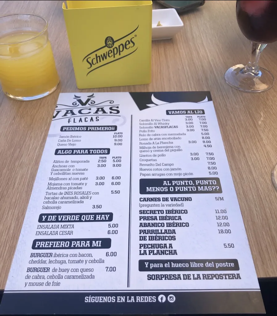 Menu_Restaurante VACAS FLACAS_Alcalá de Guadaira_immagine_2