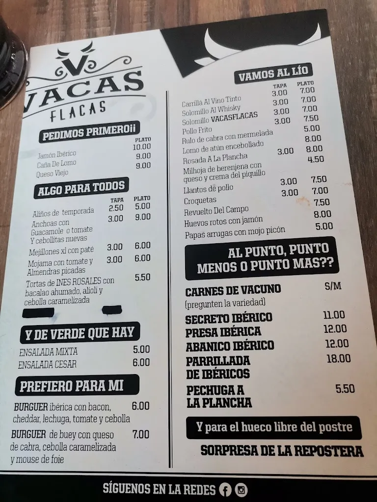 Menu_Restaurante VACAS FLACAS_Alcalá de Guadaira_immagine_4