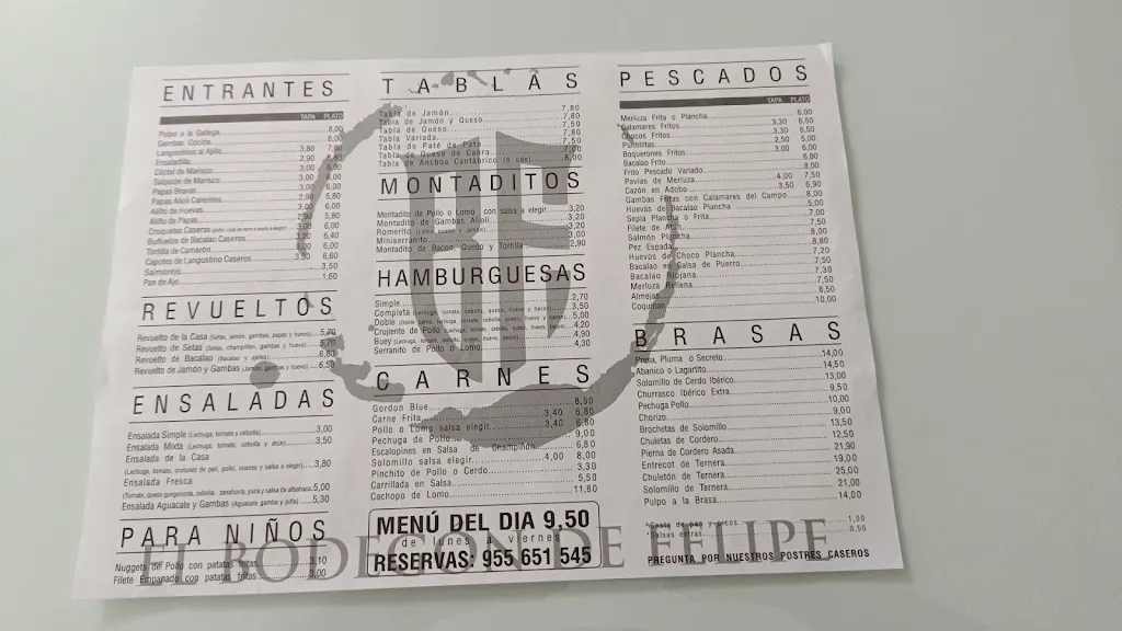 Menu_El bodegón de Felipe_Alcalá del Río_image_1