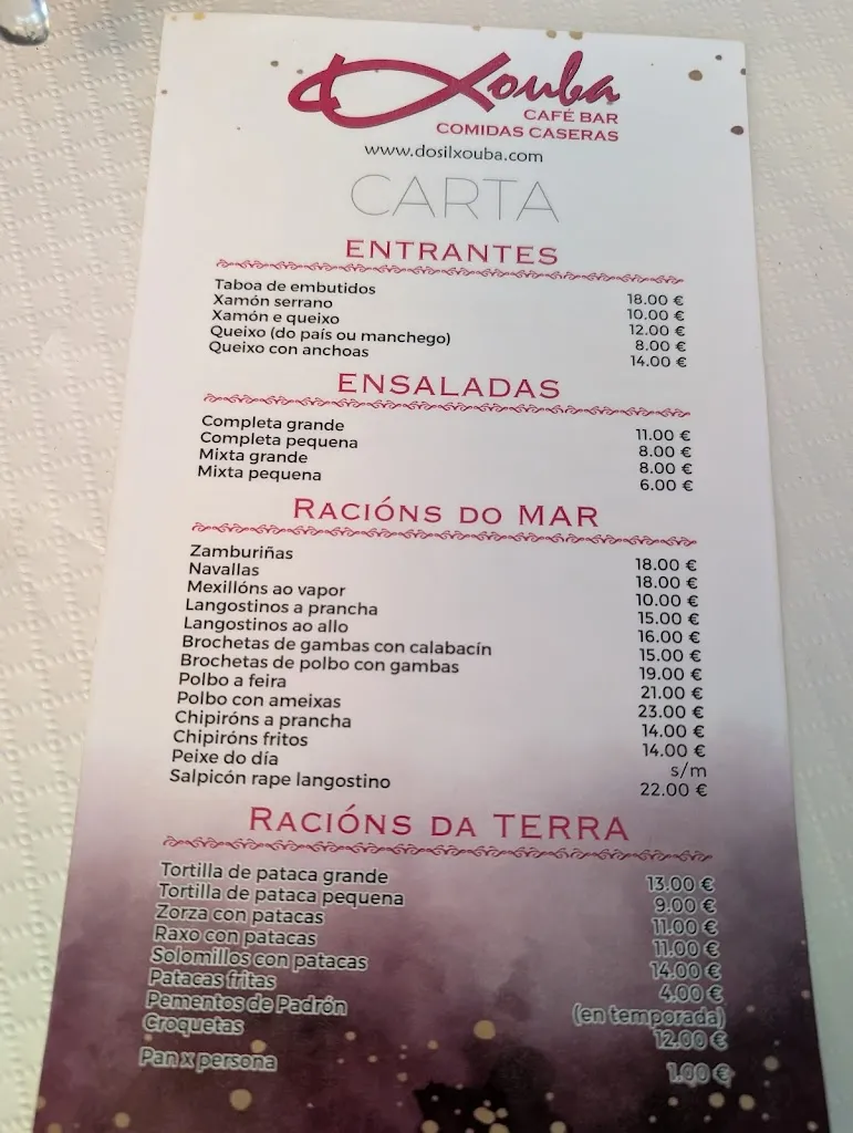 Menu_cafe bar xouba_Carnota_image_1