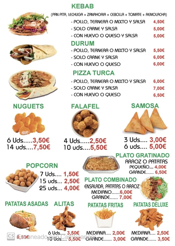 Menu_Kebab El Primo_Alcalá del Río_immagine_1