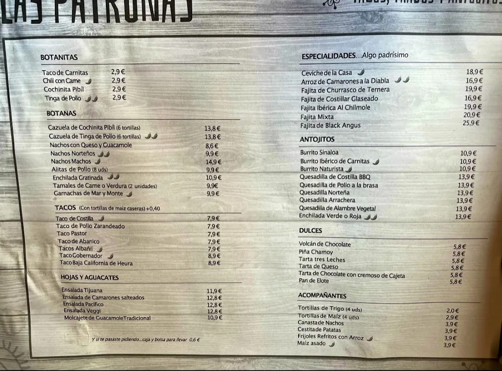 Menu_Las Patronas Almería_Almería_immagine_4