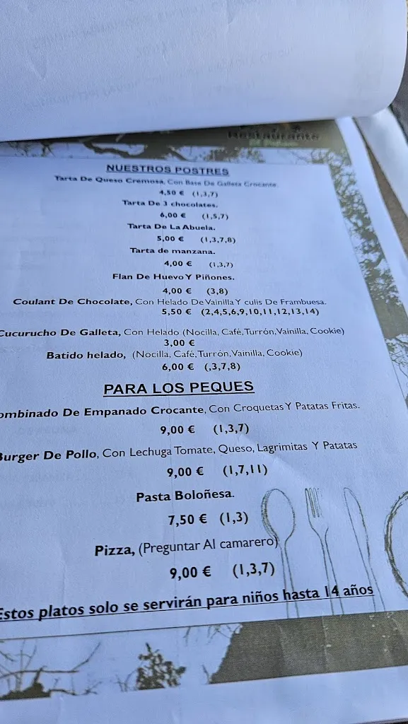 Menu_Restaurante Camping de Algamitas Peñon_Algámitas_immagine_3