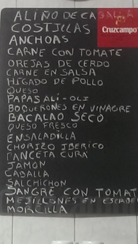 Menu_Bar La Morena_Almadén de la Plata_image_2