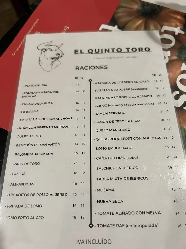 Menu_El Quinto Toro_Almería_image_1