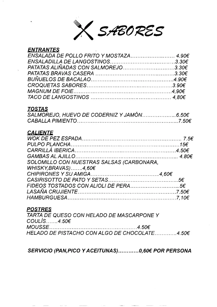Menu_Bar restaurante Sabores_Algaba La_image_2