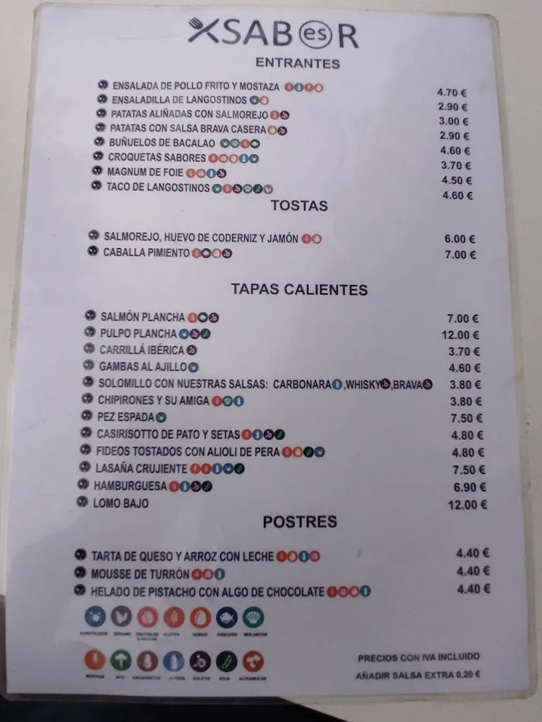 Menu_Bar restaurante Sabores_Algaba La_image_3