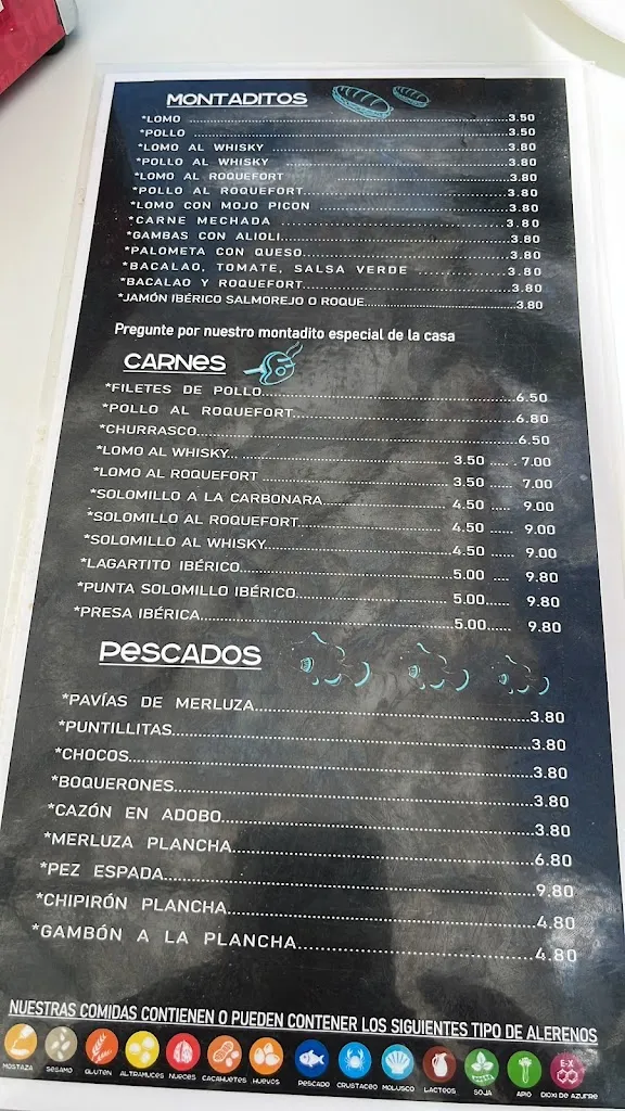 Menu_Bar Los Caracoles La Algaba_Algaba La_image_2