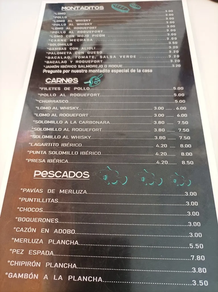 Menu_Bar Los Caracoles La Algaba_Algaba La_image_3