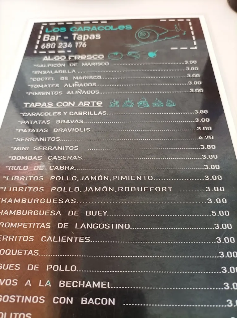 Menu_Bar Los Caracoles La Algaba_Algaba La_image_4