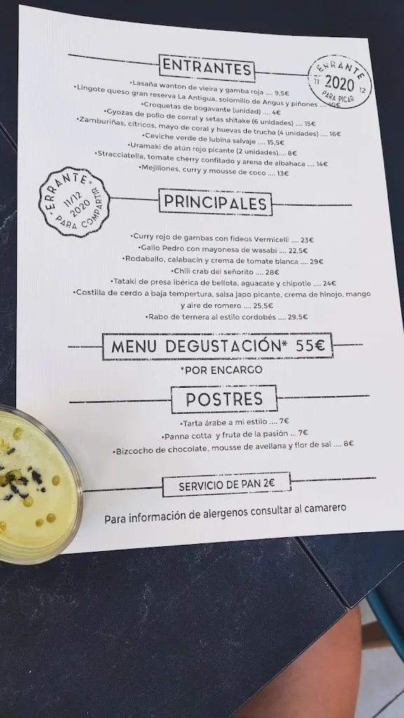 Menu_Restaurante Errante_Almería_immagine_1